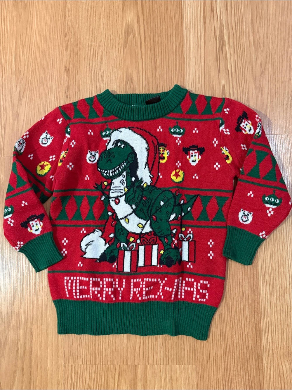 Toy Story Festive Dinosaur Rex Christmas Sweater 12M